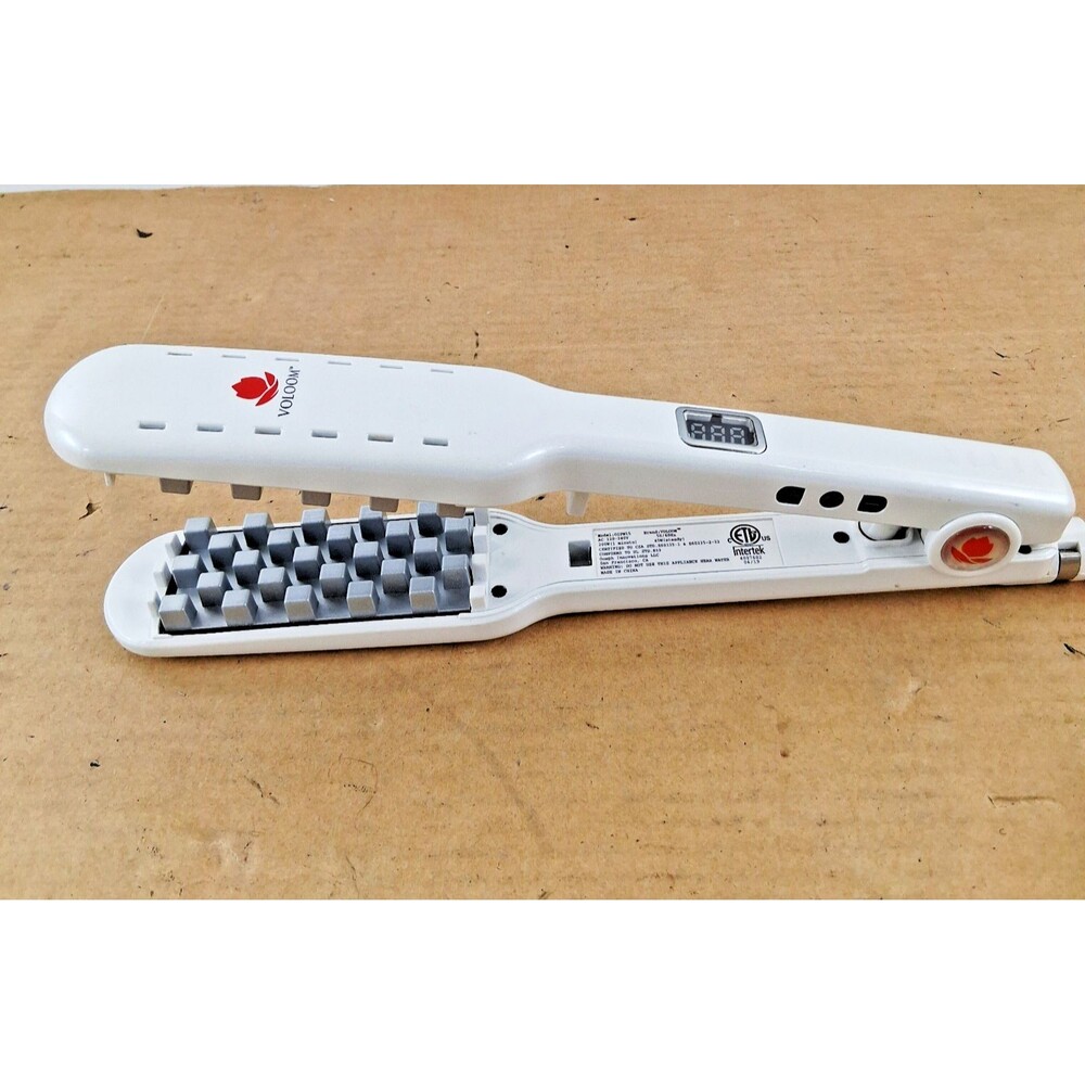 VOLOOM OIPW15 Hair Volumizing Iron White 1.5” Ceramic Digital Tested Works